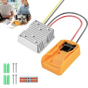 20V to 12V Step Down Converter for DeWalt 20V Batteries, Power Wheels Battery Adapter 10A 120W Automatic Buck Regulator with Upgraded Low Voltage Protection and Switch