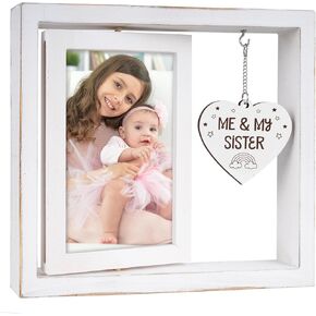 Me and My Sister Picture Frame,Baby Gifts for Girls,Big Sister Gifts for Girls,New Born Baby Girls Gift,Baby Room Decor Photo Frame 4x6