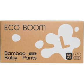 ECO BOOM Training Pants for Toddler Potty, Hypoallergenic for Sensitive Skin, Size 4 Suitable for 20 to 31lb (L - 48 Count)