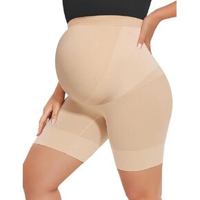 abkylie Women's Seamless Maternity Shapewear for Dresses, High Waisted Mid-Thighs Pregnancy Underwear, S-XXL