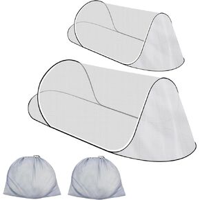 Foldable Pop-Up Mosquito Net Portable Large Ultra Light Mosquito Net, Free Installation-Suitable for Baby Adults Bedroom, Camping, nap, Patio, 2-Pack