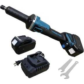 1/4" (6.35mm) Collet Cordless Electric Die Grinder, Brushless Power Die Grinder for Metal Grinding Deburring Polishing, 4-Speed Adjustable, with 2 Rechargeable Batteries, 5000mAh