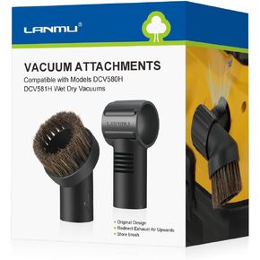 LANMU Accessory Kit for Dewalt 20V Shop Vac DCV580H, DCV581H Cordless Wet Dry Vacuum (1 Exhaust Port Adapter Clip Holder and 1 Horse Hair Brush Attachment)