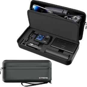 CYNOVA DJI Osmo Action Carrying Bag for DJI Action 5 Pro/DJI Action 4, PU Storage Protective Bag for DJI Osmo Action 5 Pro Adventure Combo Accessories/DJI Osmo Action 4 Adventure Combo Accessories
