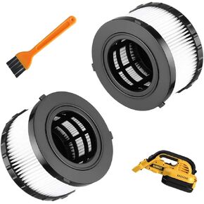 DC5151H HEPA filter replacement accessory, compatible with DEWALT dry wet vacuum DCV517B DC515 DCV517, equipped with 1 reusable cleaning brush (2 pieces)