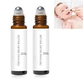 Velaria Teething Roller,Baby Teething Oil Roller,Teething Roller All Natural for Babies,Velaria Natural Pain Relief Roller(2pcs)