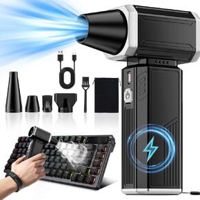 Compressed Air Duster Turbo Air Cleaner Adjustable Speed Air Cleaner for Keyboard Cleaner Portable Air Blower Ideal for Home Surfaces Dust Removal