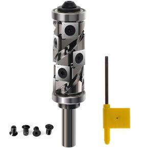 Spiral Double Bearing Trim Router Bit Carbide Insert Flush Trim Bit 1/2 Shank 2-1/2(65MM) Cutting Length 30mm Cutting Diameter