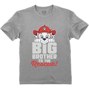 Big Brother Sister Shirt for Toddler Marshall Paw Patrol Toddler Kids T-Shirt Gray 2T