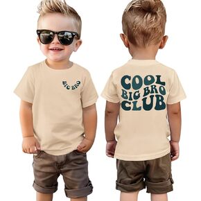 Big Brother Shirt Toddler Baby Boy Cool Big Bro Club T-Shirt Big Bro Announcement Shirt Summer Short Sleeve Tees Top