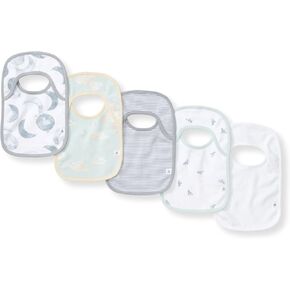 Burt's Bees Baby Infant Bibs, 100% Organic Cotton Drool Cloths, Newborn Essentials