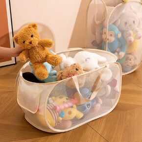 Stuffed Animal Storage Plush Toys Storage Basket Zoo and Collection Playroom-Birthday Gift Nursery popoly Baskets Playroom Set Play be Suitable forKids Boys Girls Nursery Folding Organize