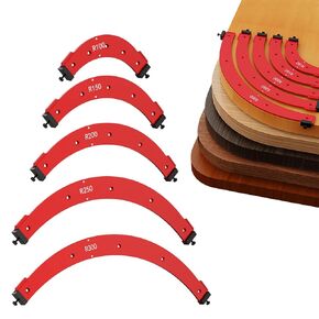 Radius Jig Router Template, Corner Radius Routing Template Quick Jig Router Bit Templates with Removable Clip Arc Cutting Auxiliary Tool for Woodworking Routing, R100 R150 R200 R250 R300
