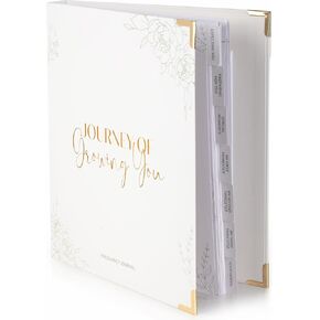 Pregnancy Journal for Women - Gender Neutral Baby Book Keepsake with Organized Tabs, Notes Section, Photo Pocket, & Detailed Prompts, Pregnancy Scrapbook