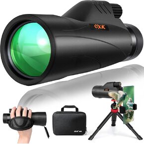 12x56 High Power Monocular Telescope with Smartphone Adapter Tripod Travel Bag, Larger Vision Monoculars for Adults with BAK4 Prism & FMC Lens, Suitable for Bird Watching Hunting Hiking Camping