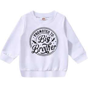 Big Brother Sweatshirt New Baby Pregnancy Announcement Pullover Toddler Boys Promoted to Big Bro Sweatshirt
