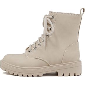 Soda FIRM - Lug Sole Combat Ankle Bootie Lace up w/Side Zipper