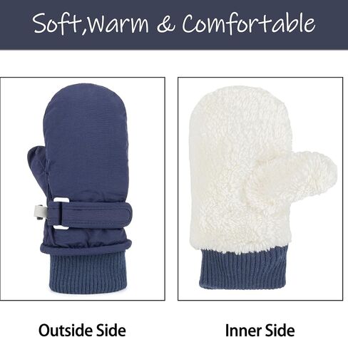 Toddler-Mittens Kids-Winter-Gloves Lined Fleece Snow-Gloves Ski-Gloves for Little Boys Girls in Kuwait