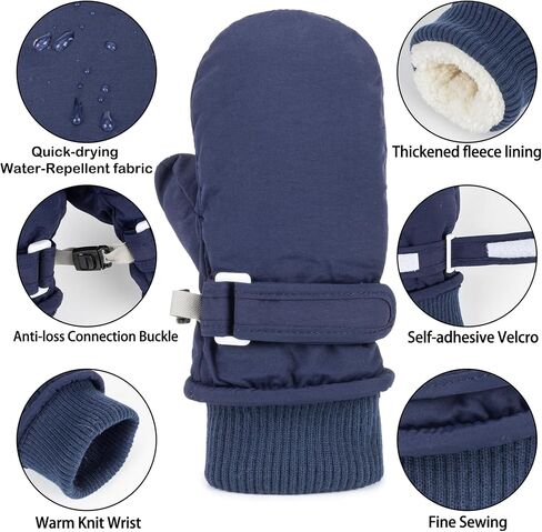 Toddler-Mittens Kids-Winter-Gloves Lined Fleece Snow-Gloves Ski-Gloves for Little Boys Girls in Kuwait