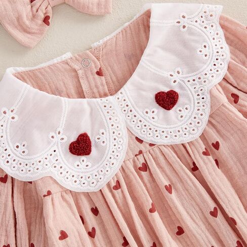 My First Valentines Day Baby Girl Outfit Newborn Heart Bubble Romper Onesie Valentines Spring Outfits Clothes in Kuwait