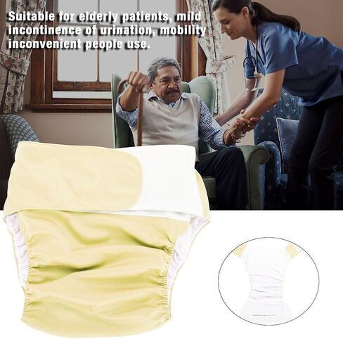 Joyzan قابلة لإعادة الاستخدام قابلة للبقعة البالغة حفاضات ، قابلة للغسل الحفاض المسنين للسلس البول حماية الملابس الداخلية تسرب إثبات أنفاس الواقي حلقة الخطاف بانت بانس كبار السن النساء العجز النساء in Kuwait