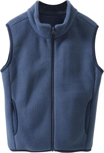 Happy Cherry Kids Polar Fleece Vest Zip Up Lightweight Soft Outerwear Sleeveless Jacket Vest for Fall & Winter in Kuwait