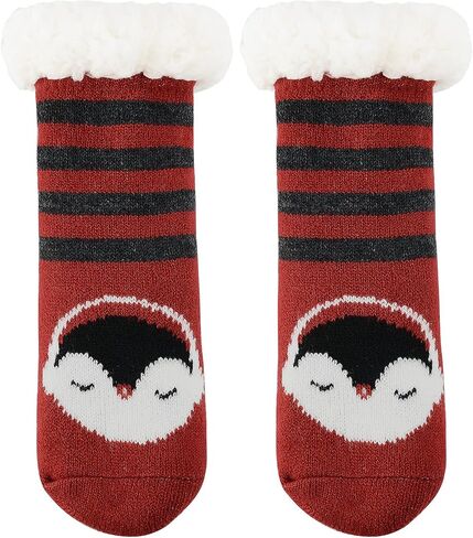 Zando Kids Fuzzy Socks with Grips Toddler Slipper Socks Baby Christmas Socks Boys Girls Winter Socks Cozy Socks for Kids in Kuwait