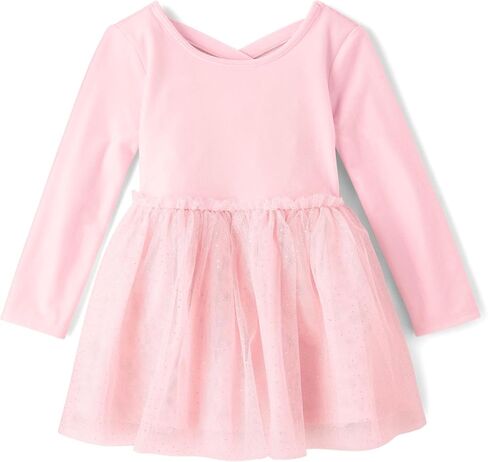 The Children's Place Baby Girls' and Toddler Long Sleeve Tutu Dress in Saudi Arabia