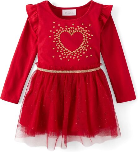 The Children's Place Baby Girls' and Toddler Long Sleeve Tutu Dress in Saudi Arabia