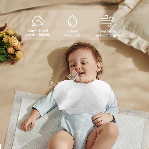 EllieHouse Baby Bibs for Girls Boys 8 Pack Muslin Drool Teeth Drooling Teething Bibs Muslin Cotton for Toddler Infant in Saudi Arabia