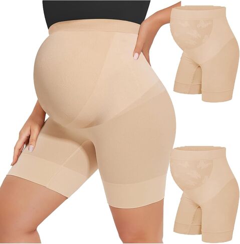 ألحرة أمومة الأمومة الخاصة بالنساء للنساء للفساتين ، والملابس الداخلية الحمل عالية الخصر في منتصف الخصر ، S-XXL in Kuwait