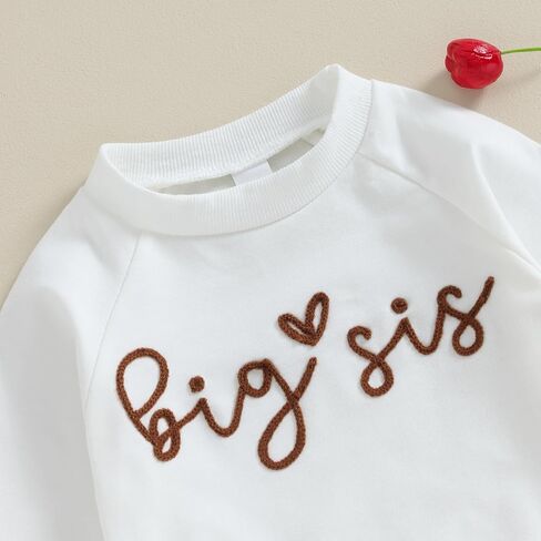 Big Sister Matching Outfits Toddler Baby Girl Shirt Long Sleeve Crewneck Big Sis Sweatshirt Fall Infant Clothes in Kuwait