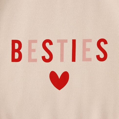CM C&M WODRO Valentine’s Day Family Matching Sweatshirt Mom and Kid Cute Besties Heart Shirt Lightweight Long Sleeve Tops in Saudi Arabia
