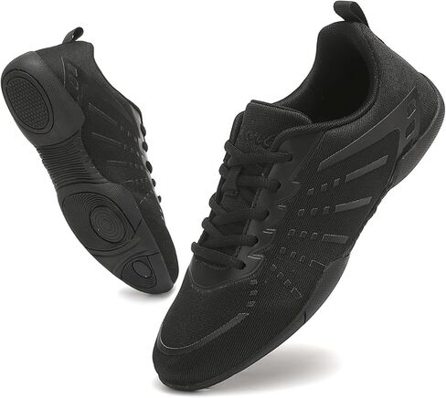 Girls Black Cheer Shoes Breathable Youth Cheerleading Competition Sneakers Shoes Women Gymnastic Athletic Shoes for Adult in Saudi Arabia