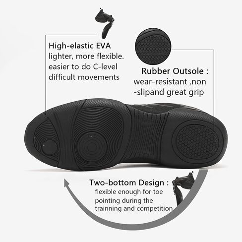 Girls Black Cheer Shoes Breathable Youth Cheerleading Competition Sneakers Shoes Women Gymnastic Athletic Shoes for Adult in Saudi Arabia