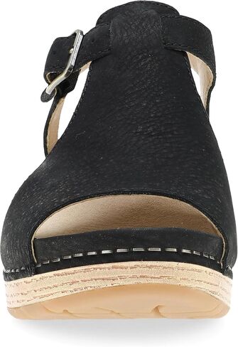 الصنادل Dansko Laverne زقزقة القدم للنساء-تصميم الشريط مع جلود Nubuck مقاومة للبقع in Kuwait