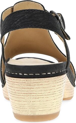 الصنادل Dansko Laverne زقزقة القدم للنساء-تصميم الشريط مع جلود Nubuck مقاومة للبقع in Kuwait