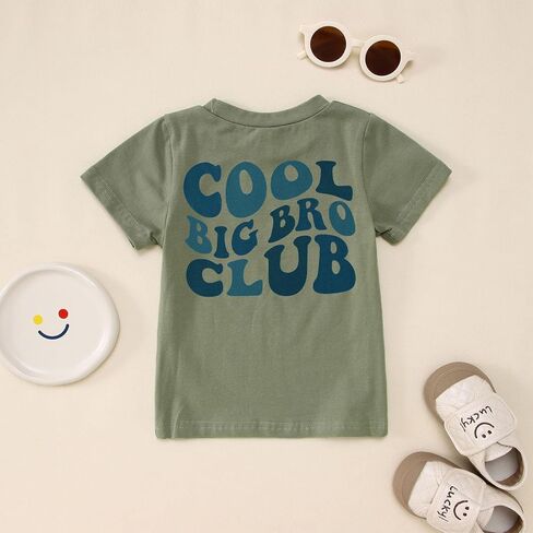 قميص Big Brother Toddler Baby Boy Cool Big Bro Bro Club T-Shirt Big Bro Summer Summer Short Sleeve Tees Top Top in Saudi Arabia