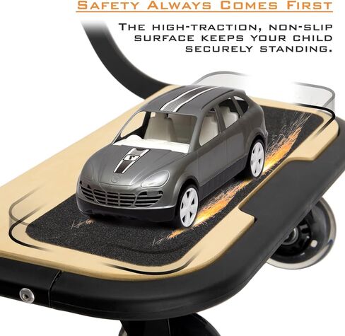 لوحة Ride-Along Board for Vista (2015-2019) و Vista V2 و Vista V3 Strollers | 65 رطل السعة | عجلات البولي يوريثان متينة | مرفق سريع لللمسة واحدة للأطفال للانضمام إلى التنزه in Kuwait