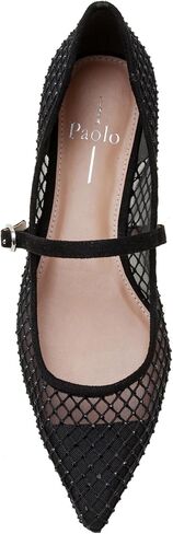 Linea Paolo - Nadeen - Womens Fishnet and Mesh Mary Jane Flats in Saudi Arabia