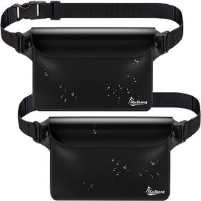 Waterproof pouch Waterproof Waist Pouch 2-Pack Waterproof Fanny Pack Beach Accessories Safe & Dry for Boating Swimming fishing Kayaking Snorkeling Beach Keep Your Phone and Valuables Dry