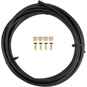 Bicycle Hydraulic Disc Brake Hose Kit Including 3000mm Hydraulic Brake Oil Tube 4Pcs Olive and Connector Inserts for Mountain Bike Replacement