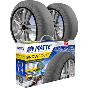 Auto Snow Socks for Tires, Emergency Snow Traction for Vehicles Safe Travel on Ice, Frost, Snow, Extra Durable Snow Chains Equivalent Tire Chain Alternative Tire Socks