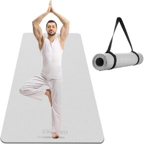 CAMBIVO Extra Wide Yoga Mat for Women and Men (72"x 32"x 1/4"), SGS Certified, Non-slip Large TPE Exercise Fitness Mat for Yoga, Pilates, Workout