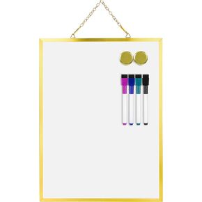 VUSIGN Small Dry Erase White Board, 16" X 12" Portable Aluminum Frame Mini Whiteboard, Magnetic Board for Wall, Office, Home, Kitchen, School.