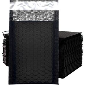 Bubble Mailers 3.5X5.9 Inch 50 Pack Small Padded Envelopes Poly Thicken Padded Self Seal Envelopes Bags(Black)