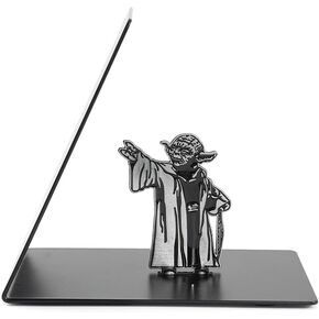 Premium Heavy-Duty Metal Bookend - Black L-Shaped Bookend Supports on Office Desk, Creative Gift for Dad and Lover (Academy)