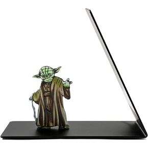 Premium Heavy-Duty Metal Bookend - Black L-Shaped Bookend Supports on Office Desk, Creative Gift for Dad and Lover (Academy)