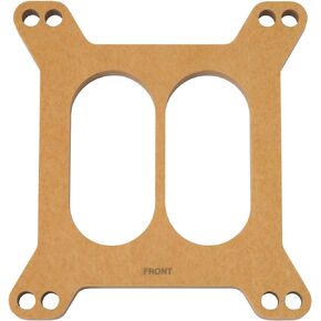 Edelbrock 8722 4-Barrel Carburetor Spacers 1/2 in. Divided Spacer Wood Fiber Laminate