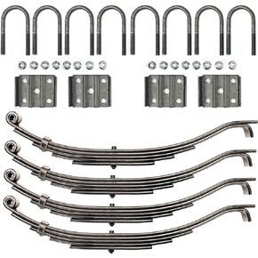 LIBRA 7000# 7K Tandem Trailer Axle Suspension Kit 3500# Leaf Springs U-Bolt Kit